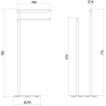 Mexen Loop стояща закачалка за кърпи, розово злато - 70A71096-60