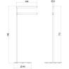 Mexen Loop стойка за кърпи, черен хром - 70A71097-73