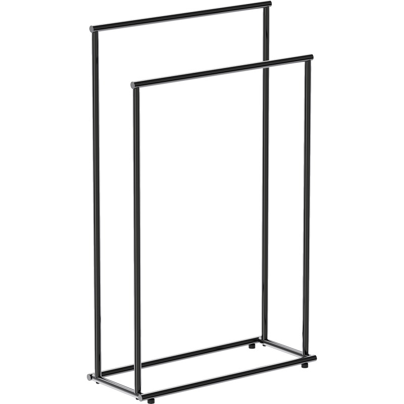 Mexen Loop Стояща закачалка за кърпи, черен хром - 70A71098-73