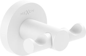 Mexen Ovio двоен закачалка за кърпи, бял - 70A19512-20