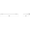 Mexen Ovio стъклена висяща лавица, револверно сиво четкано - 70A19561-66