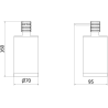 Mexen Triv стояща поставка за сапун, черно - 70A33059-70B