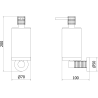 Mexen Triv дозатор за сапун, черен - 70A33058-70B