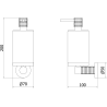 Mexen Triv дозатор за сапун, бял/четкана мед - 70A33058-65W