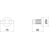 Mexen Triv двойна закачалка за кърпа, хром - 70A33012-00