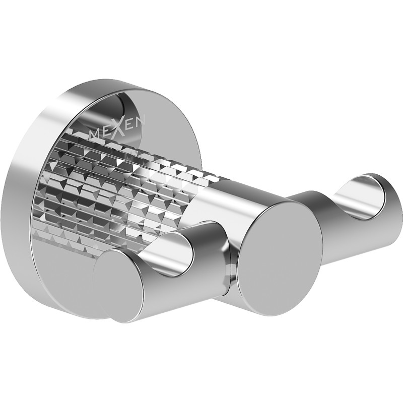 Mexen Triv двойна закачалка за кърпа, хром - 70A33012-00