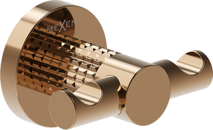 Mexen Triv двоен кука за кърпа, розово злато - 70A33012-60