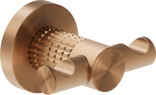 Mexen Triv двойна кука за хавлии, матирана мед - 70A33012-65