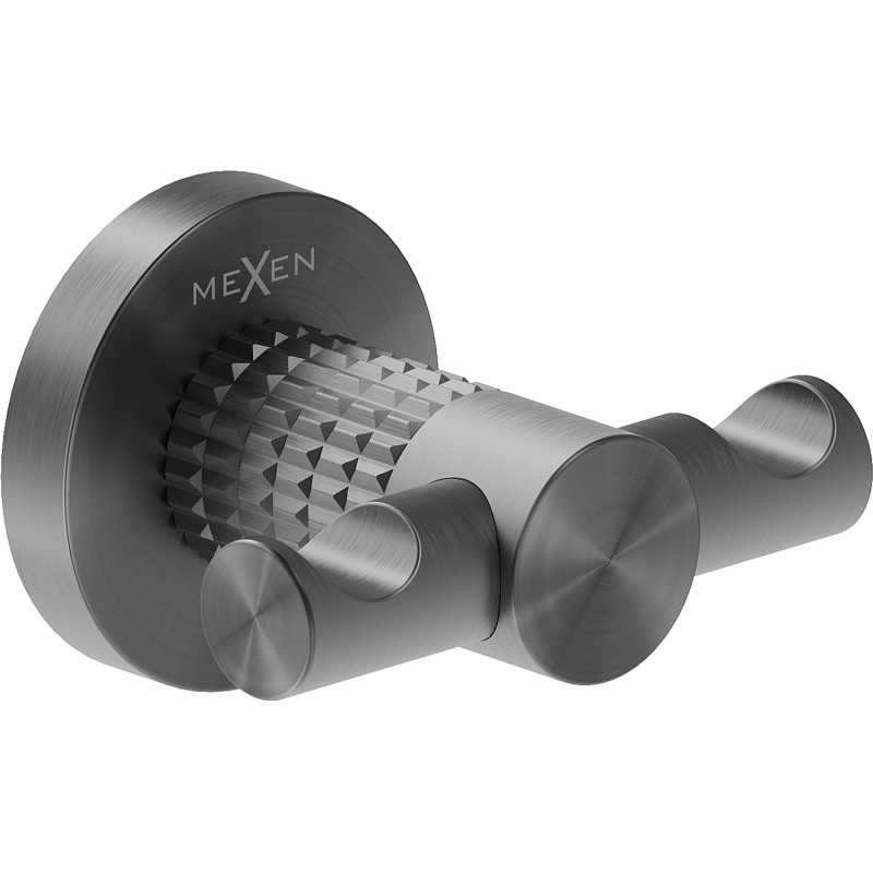 Mexen Triv двойна кука за кърпа, четка в цвят gun gray - 70A33012-66