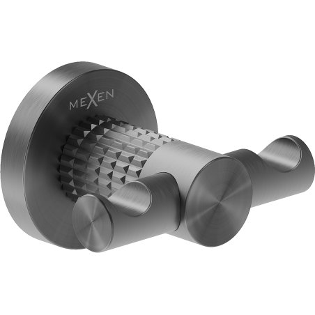 Mexen Triv двойна кука за кърпа, четка в цвят gun gray - 70A33012-66