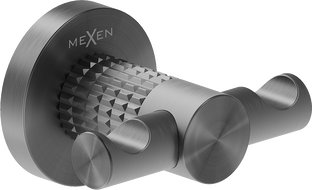 Mexen Triv двойна кука за кърпа, четка в цвят gun gray - 70A33012-66
