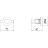Mexen Triv двойна кука за кърпи, черен хром - 70A33012-73