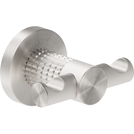 Mexen Triv двойна кука за кърпа, матиран никел - 70A33012-97
