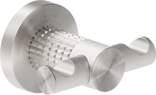 Mexen Triv двойна кука за кърпа, матиран никел - 70A33012-97
