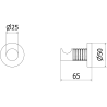 Mexen Triv кука за кърпа, четкан никел - 70A33011-97