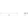 Mexen Triv закачалка за кърпи, черна - 70A33043-70