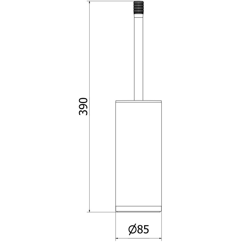 Mexen Triv Стояща тоалетна четка, черно/розово злато - 70A33073-60B