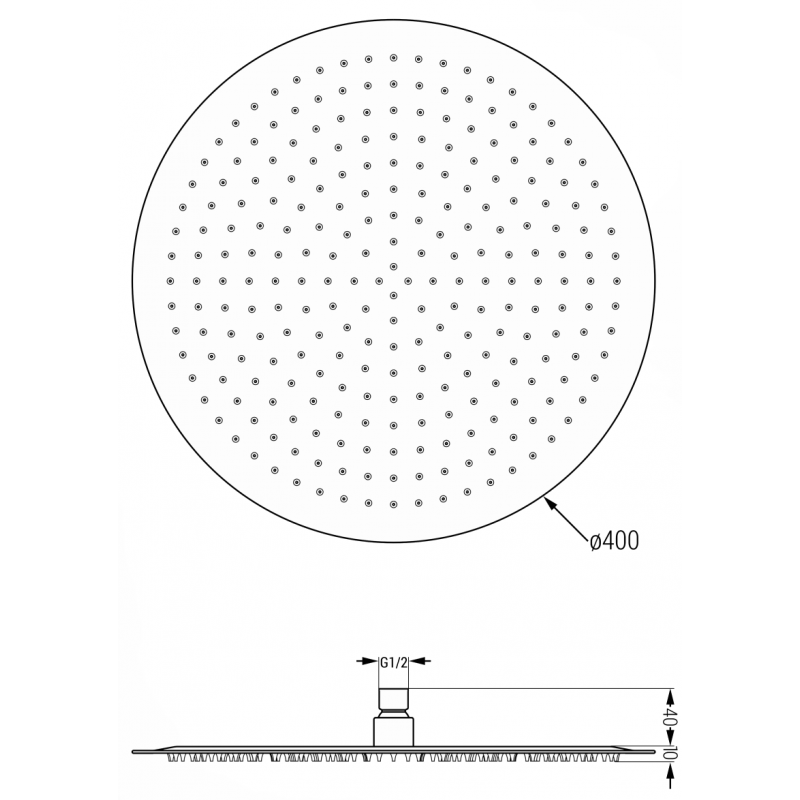 Mexen Slim душ слушалка 40 см, хром - 79240-00