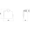 Mexen Triv държач за тоалетна хартия, черен - 70A33021-70