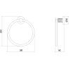 Mexen Triv закачалка за кърпа, златна - 70A33031-50