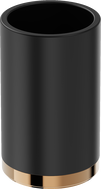 Mexen Triv стояща чаша за четки за зъби, черно/розово злато - 70A33053-60B