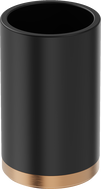 Mexen Triv стояща чаша за четки за зъби, черен/мед за четкане - 70A33053-65B