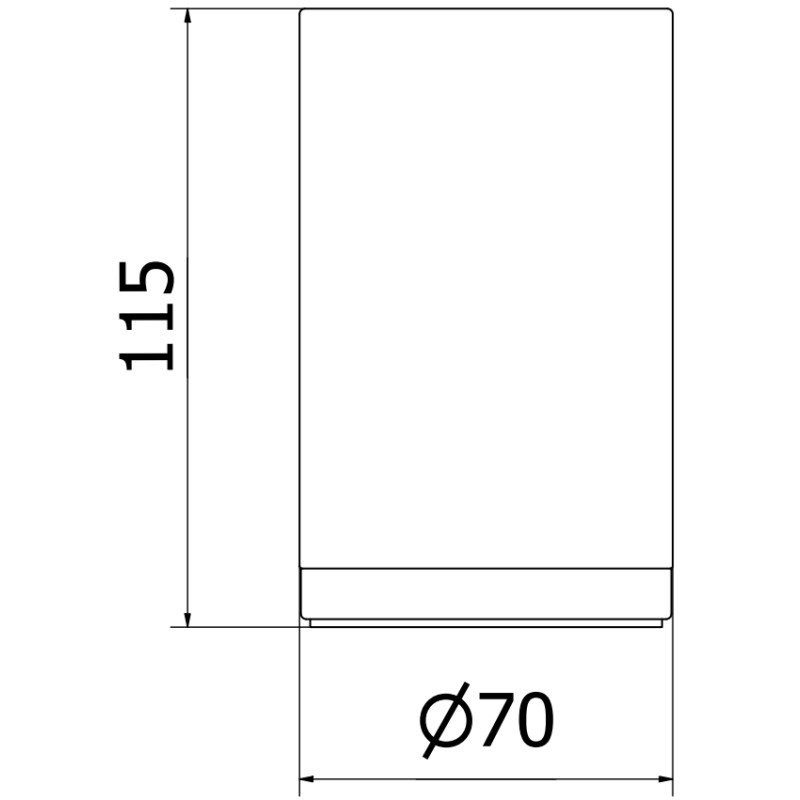 Mexen Triv стояща чаша за четки за зъби, черна - 70A33053-70B