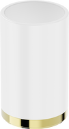 Mexen Triv чаша за четки за зъби, стояща, бяла/златна - 70A33053-50W