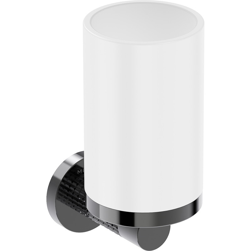 Mexen Triv чаша за четки за зъби, бял/черен хром - 70A33051-73W
