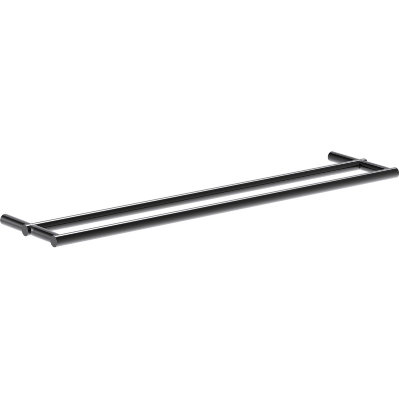 Mexen Loop двойна закачалка за кърпи, черен хром - 70A71047-73