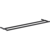 Mexen Loop двойна закачалка за кърпи, черен хром - 70A71047-73
