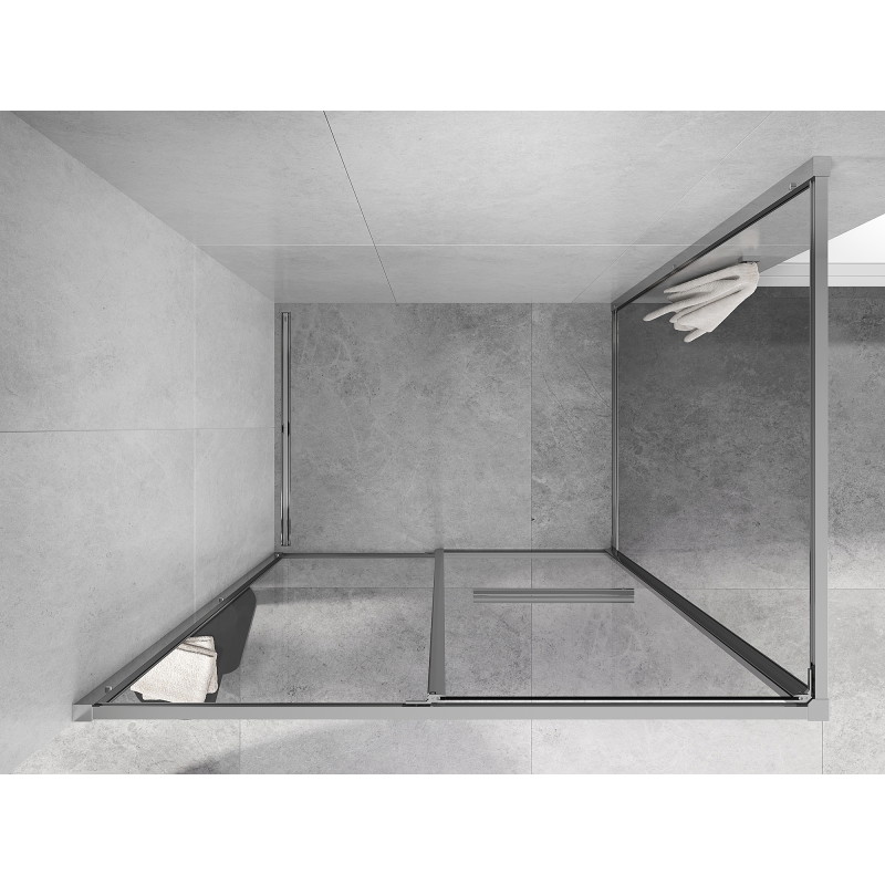 Mexen Linea плъзгаща душ кабина 80 x 85 см, прозрачна, хром - 8E1-080-085-01-01