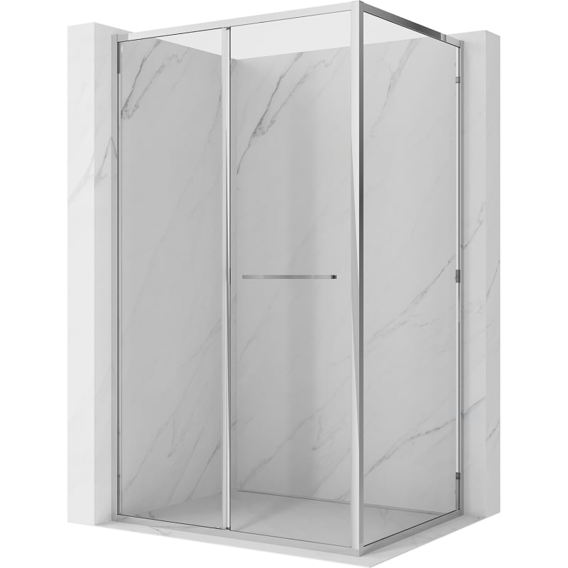Mexen Linea плъзгаща душ кабина 80 x 85 см, прозрачна, хром - 8E1-080-085-01-01