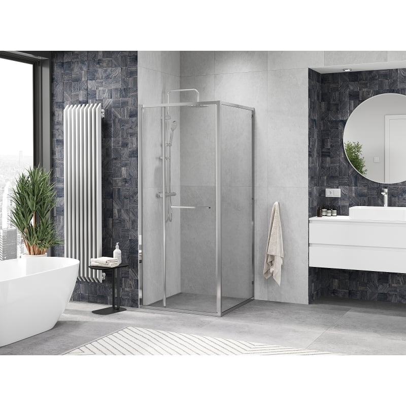 Mexen Linea плъзгаща се душ кабина 85 x 85 см, прозрачна, хром - 8E1-085-085-01-01