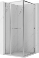 Mexen Linea разтегателна душ кабина 95 x 95 см, прозрачна, хром - 8E1-095-095-01-01
