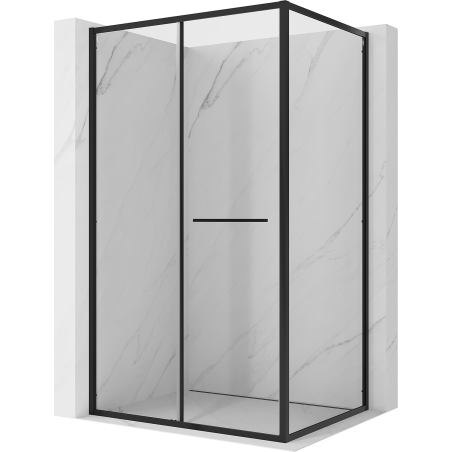 Mexen Linea плъзгаща се душ кабина 100 x 85 см, прозрачна, черна - 8E1-100-085-70-70