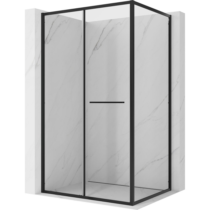 Mexen Linea плъзгаща душ кабина 120 x 95 см, прозрачна, черна - 8E1-120-095-70-70