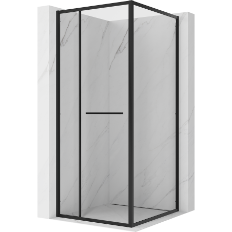 Mexen Linea разтегателна душ кабина 90 x 90 см, прозрачна, черна - 8E1-090-090-70-70