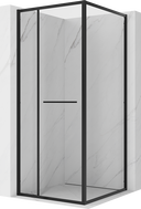 Mexen Linea разтегателна душ кабина 90 x 90 см, прозрачна, черна - 8E1-090-090-70-70