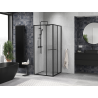 Mexen Linea плъзгаща душ кабина 95 x 95 см, прозрачна, черна - 8E1-095-095-70-70