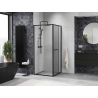 Mexen Linea плъзгаща душ кабина 95 x 95 см, прозрачна, черна - 8E1-095-095-70-70