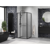 Mexen Linea плъзгаща душ кабина 95 x 95 см, прозрачна, черна - 8E1-095-095-70-70