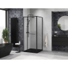 Mexen Linea разтегателна душ кабина 90 x 90 см, прозрачна, черна - 8E1-090-090-70-70