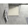 Mexen Hugo правоъгълна тава за душ SMC 100 x 70 см, бежова, маскировка инокс