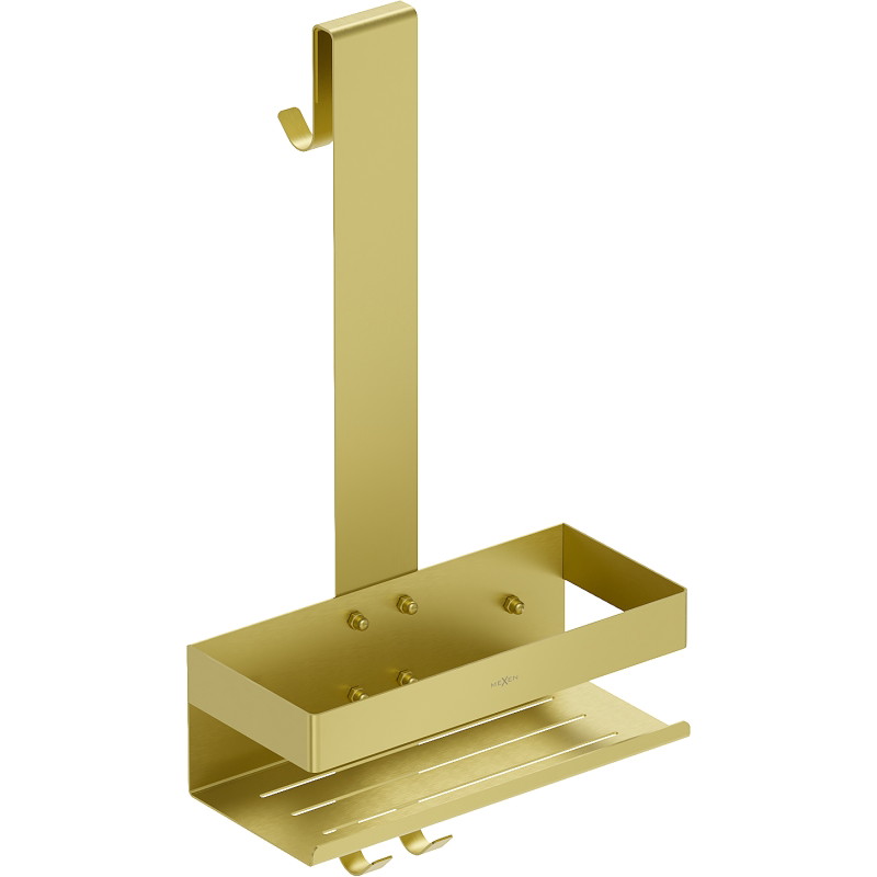 Mexen Brin-1 кошница за баня с закачалка, златисто четкано - 70A8841-55