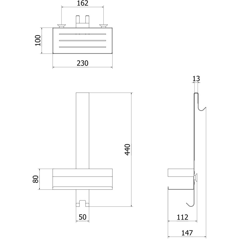 Mexen Brin-1 баня кошница с закачалка, матирана мед - 70A8841-65