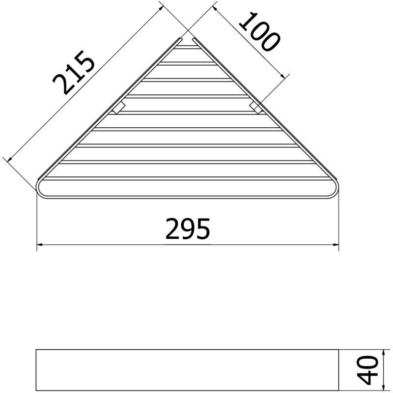 Mexen Evos-C ъглова баня кошница, пистолетно сиво четкано - 70A8514-66