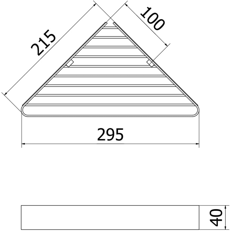 Mexen Evos-C ъглова поставка за баня, черна - 70A8514-70
