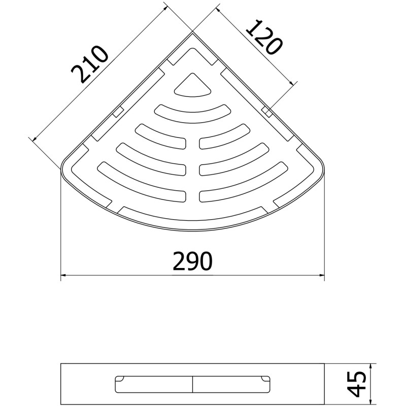Mexen Laxo-C ъглова баня кошница, златен - 70A8513-50