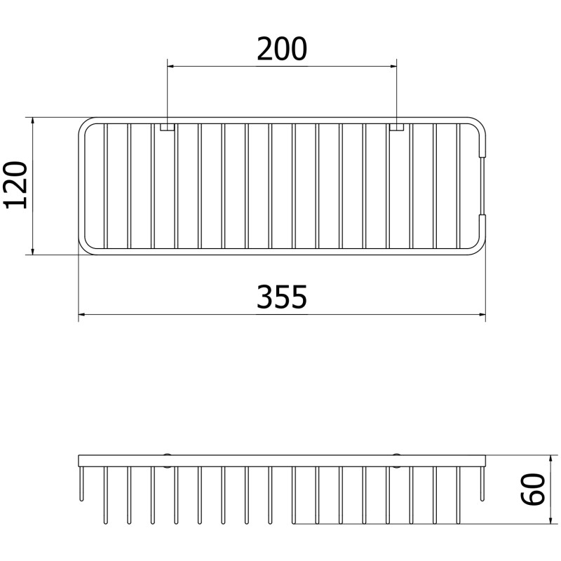 Mexen Uni-L кошница за баня, черна - 70A8719-70